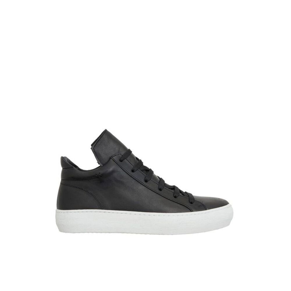 THE LAST CONSPIRACY Leather High-Top Sneakers Men BLACK